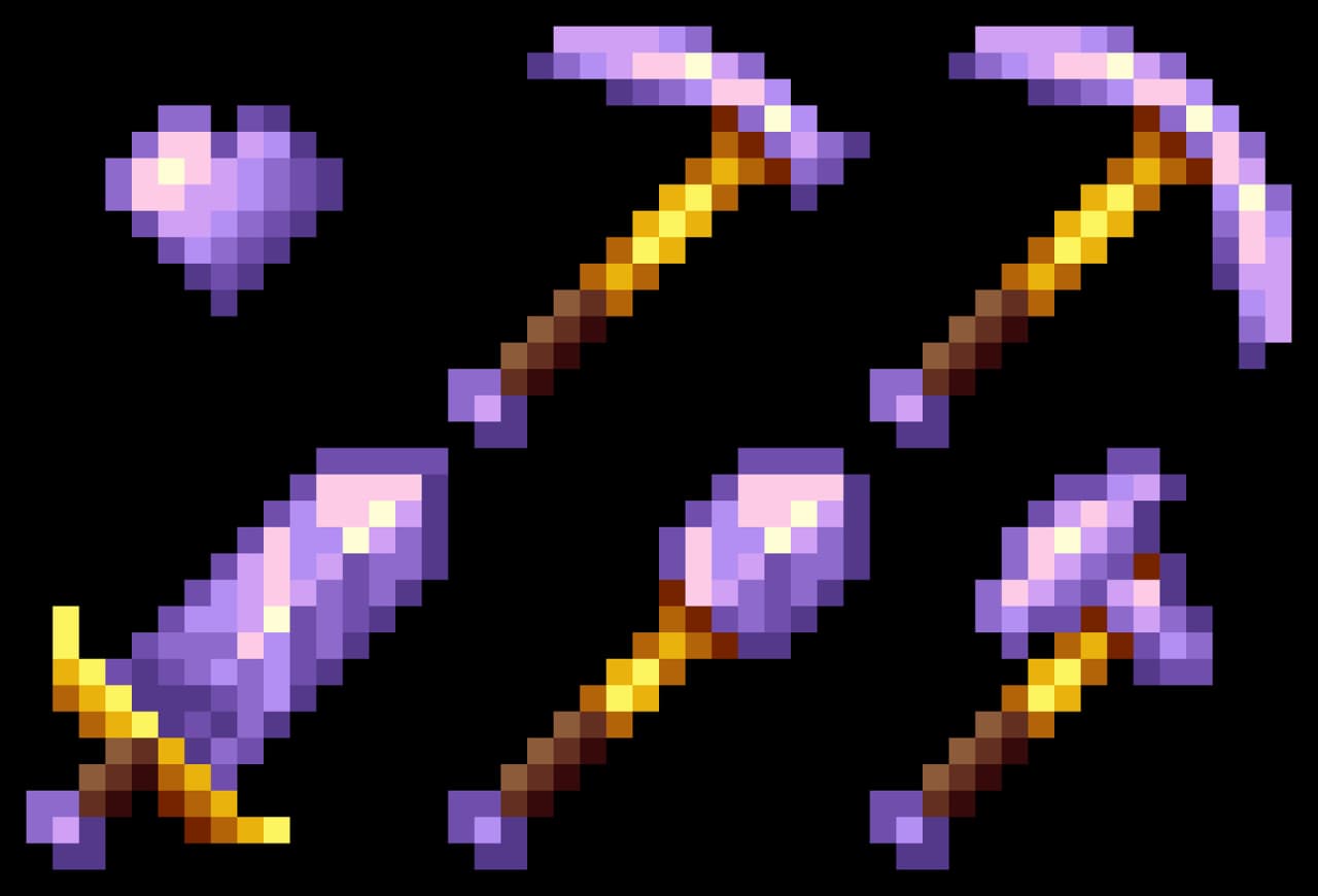 Amethyst armor and tools and daggers – image 1