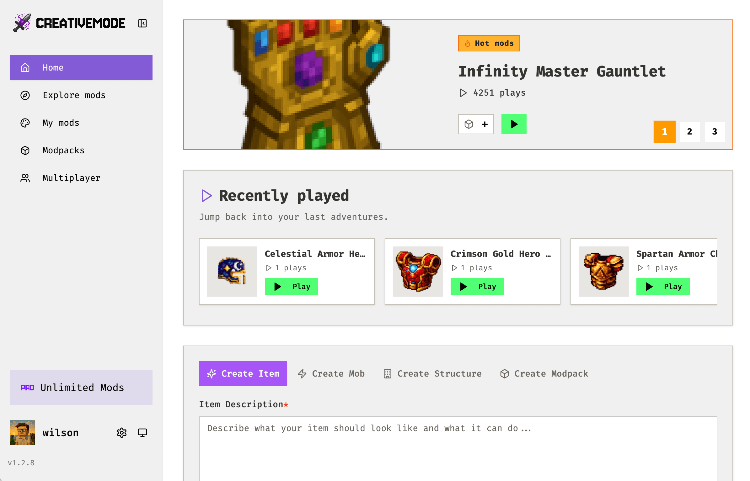 CreativeMode Launcher
