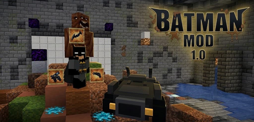 Bat Mod Java BATMAN MOD 1.0 | Free Java 1.20.1 Mod | CreativeMode