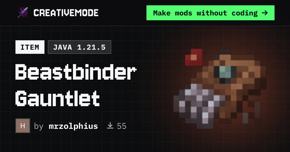 Beastbinder Gauntlet | Free Java 1.21.5 Mod | CreativeMode