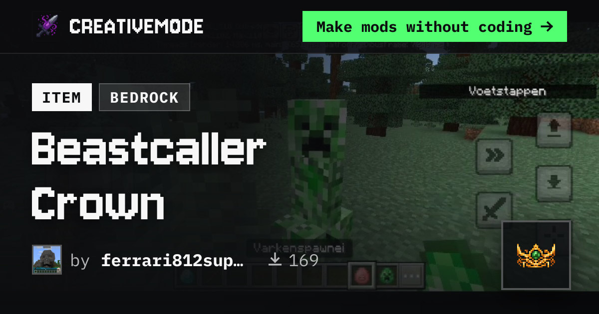 Beastcaller Crown | Free Bedrock Addon | CreativeMode