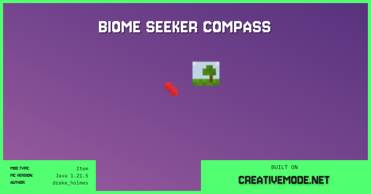Biome Seeker Compass | Free Java 1.21.5 Mod | CreativeMode