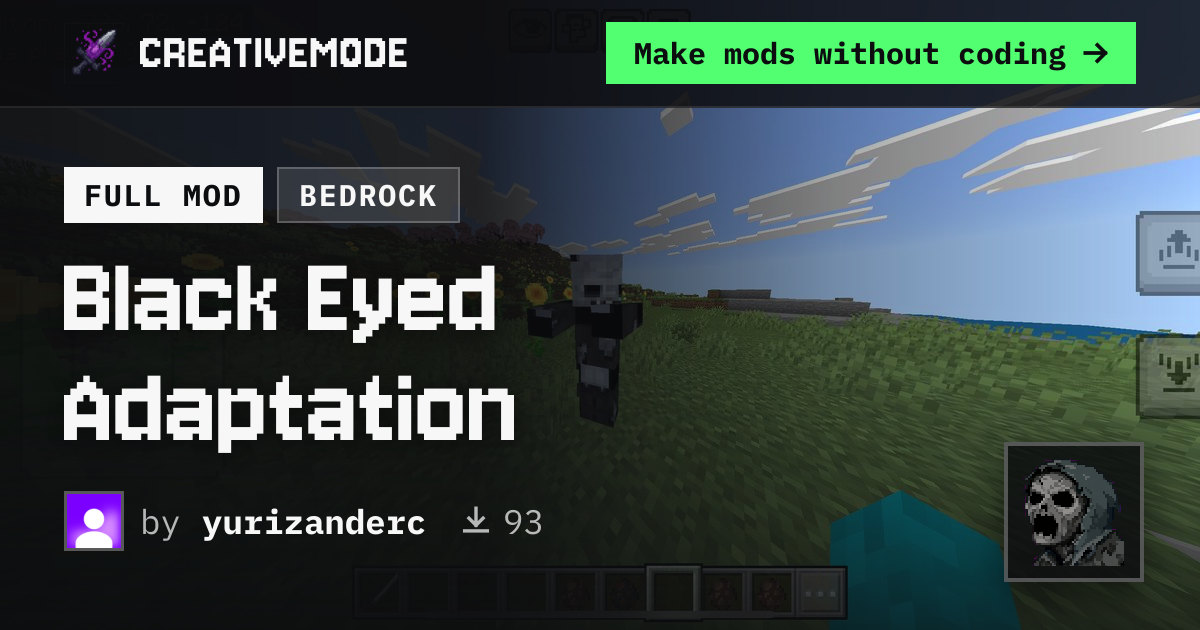 Black Eyed Adaptation | Free Bedrock Addon | CreativeMode