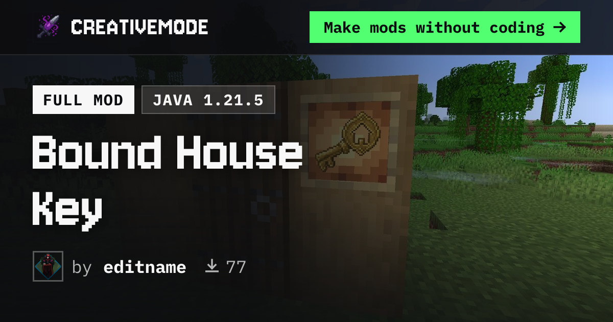 Bound House Key | Free Java 1.21.5 Mod | CreativeMode