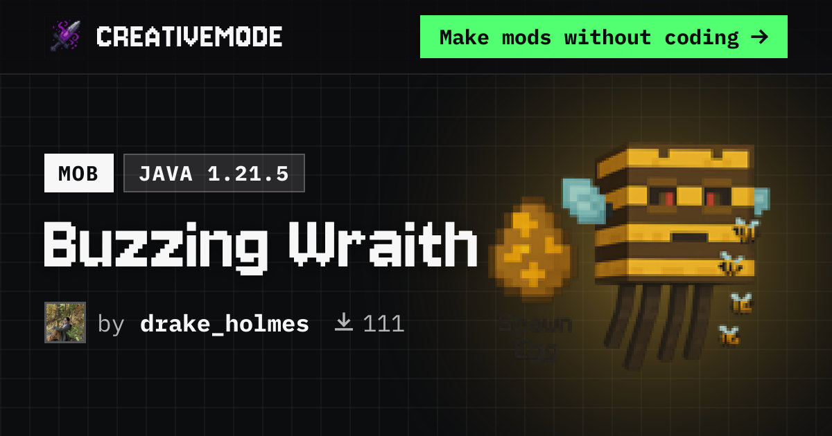 Buzzing Wraith | Free Java 1.21.5 Mod | CreativeMode