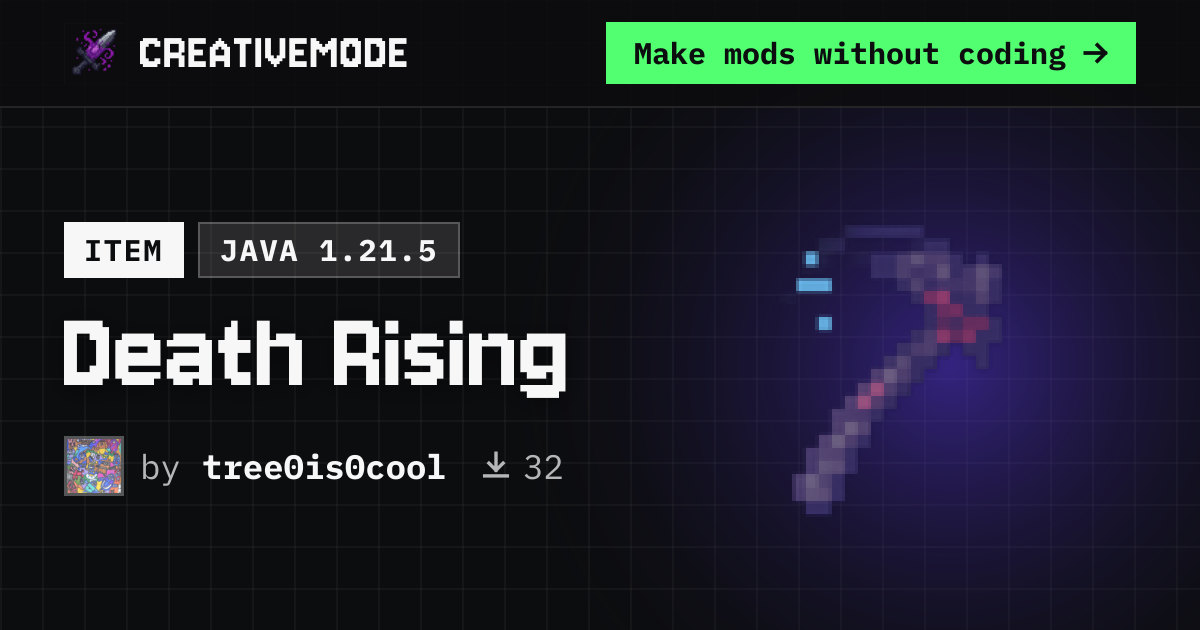 Death Rising | Free Java 1.21.5 Mod | CreativeMode
