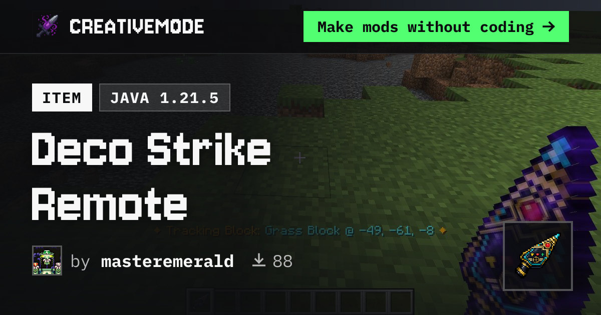 Deco Strike Remote | Free Java 1.21.5 Mod | CreativeMode