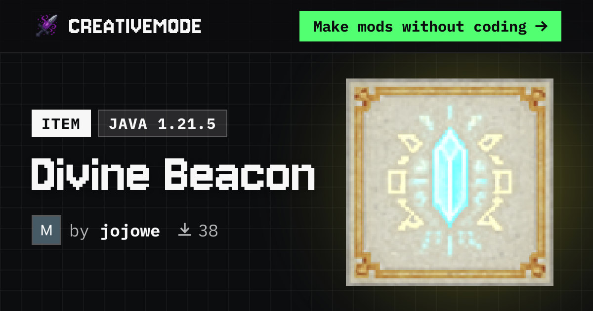 Divine Beacon | Free Java 1.21.5 Mod | CreativeMode
