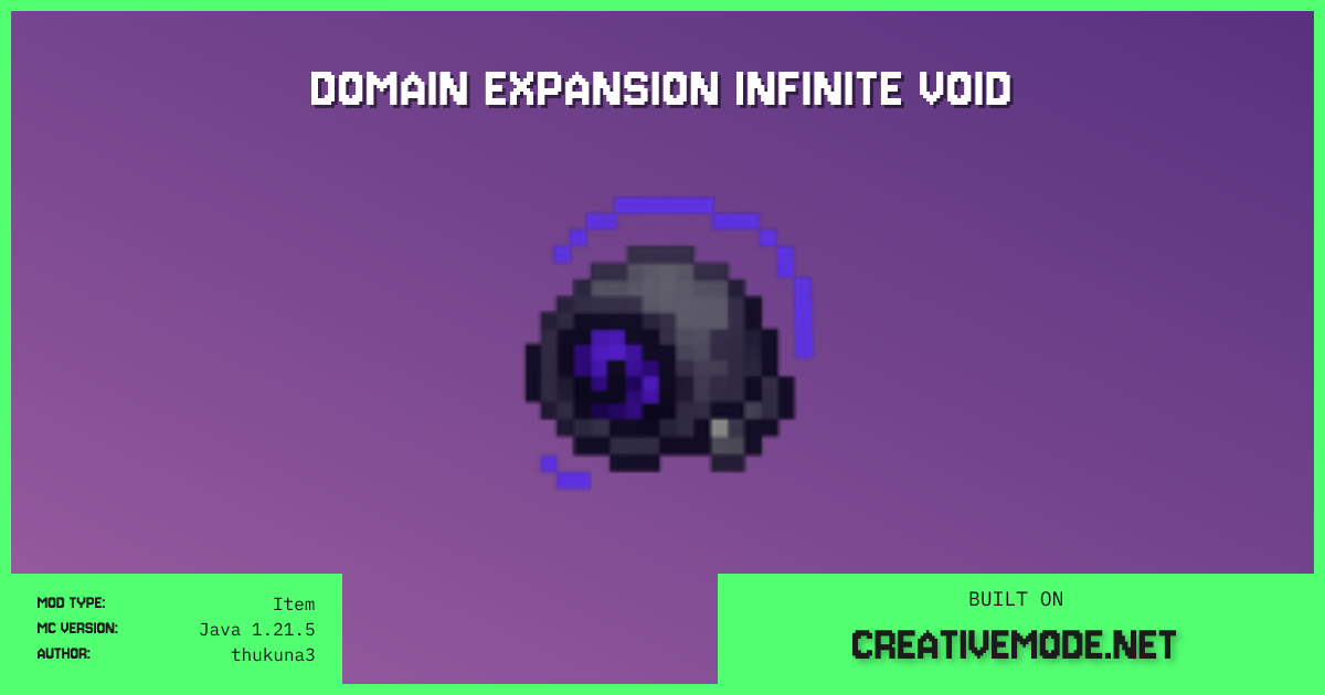 Domain Expansion Infinite Void | Free Java 1.21.5 Mod | CreativeMode