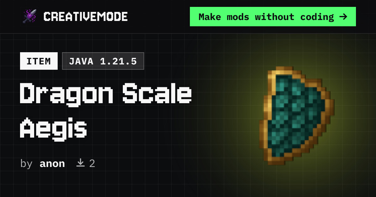Dragon Scale Aegis | Free Java 1.21.5 Mod | CreativeMode