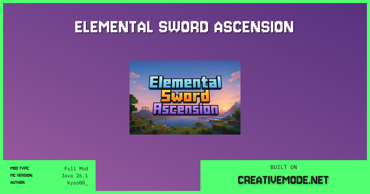 Elemental Sword Ascension | Free Java 26.1 Mod | CreativeMode