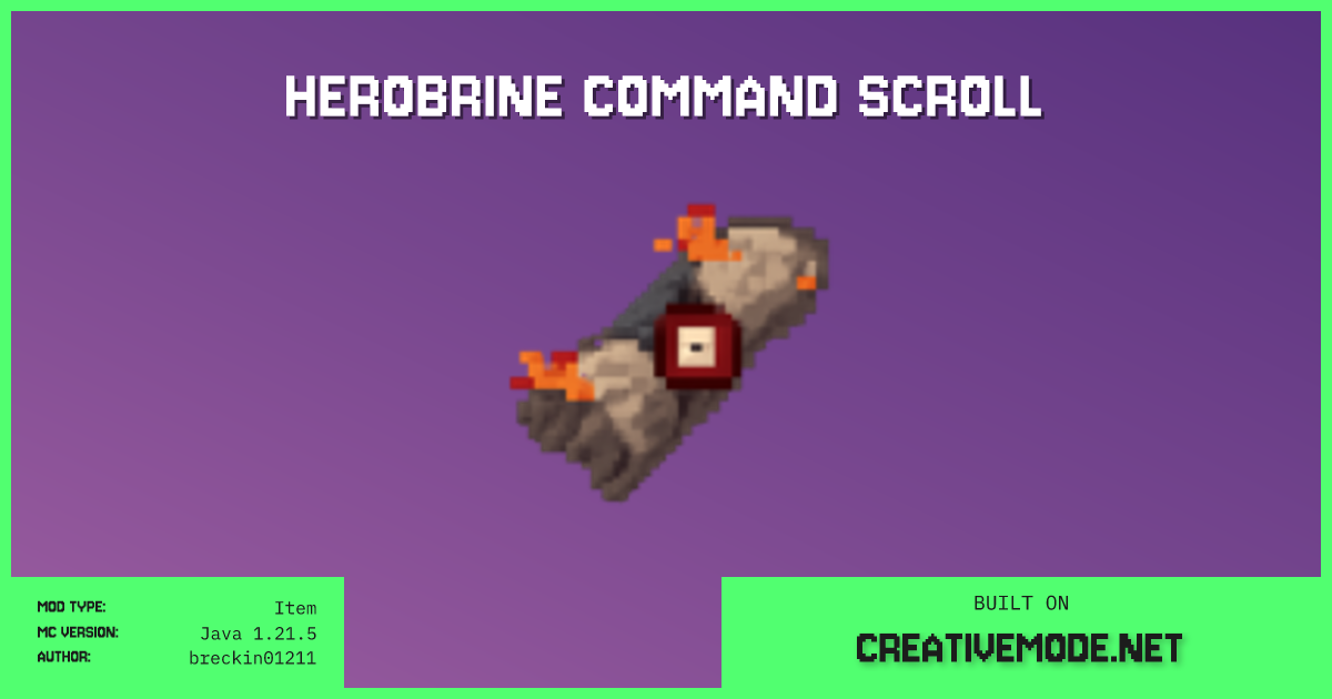 Herobrine command scroll | CreativeMode | CreativeMode