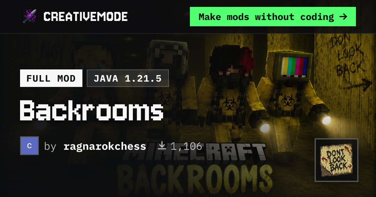 Backrooms | Free Java 1.21.5 Mod | CreativeMode