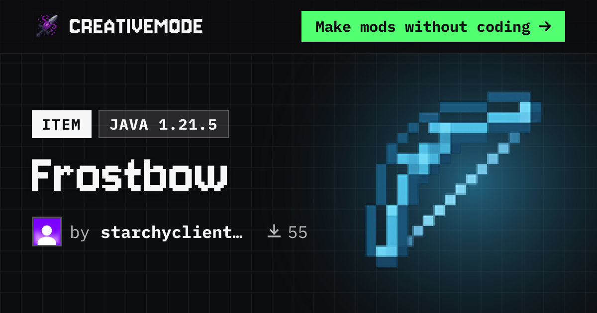 Frostbow | Free Java 1.21.5 Mod | CreativeMode