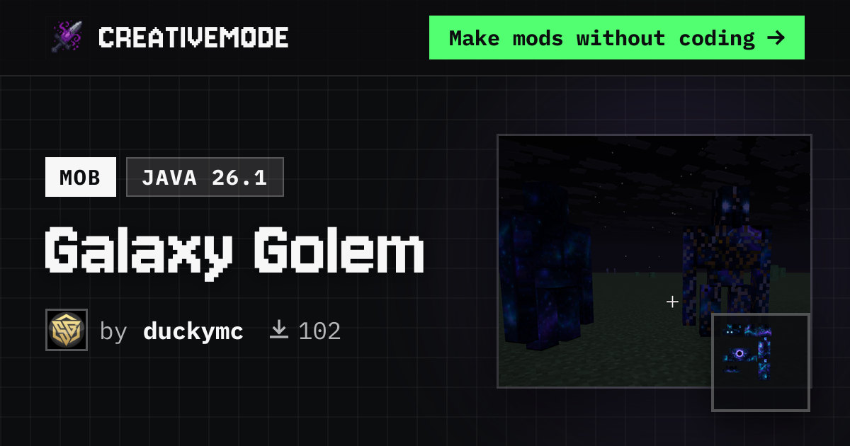 Galaxy Golem | Free Java 26.1 Mod | CreativeMode