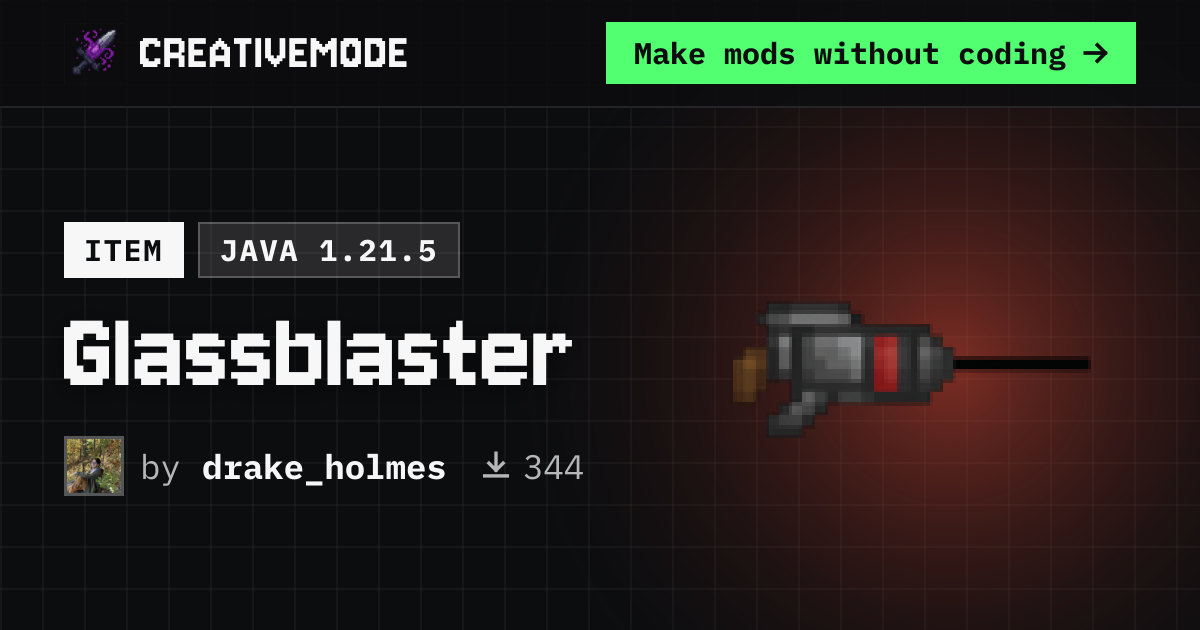 Glassblaster | Free Java 1.21.5 Mod | CreativeMode
