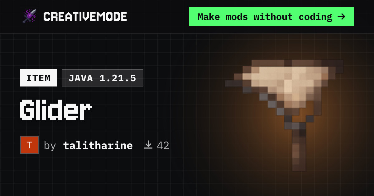 Glider | Free Java 1.21.5 Mod | CreativeMode