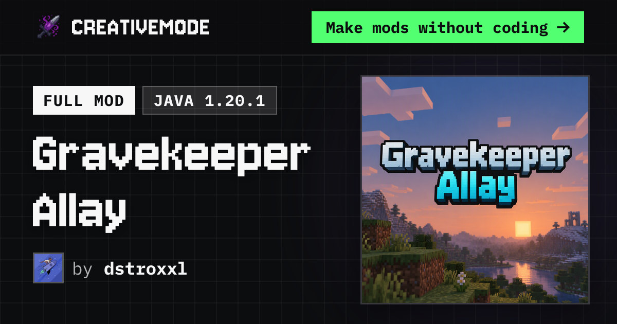 Gravekeeper Allay | Free Java 1.20.1 Mod | CreativeMode