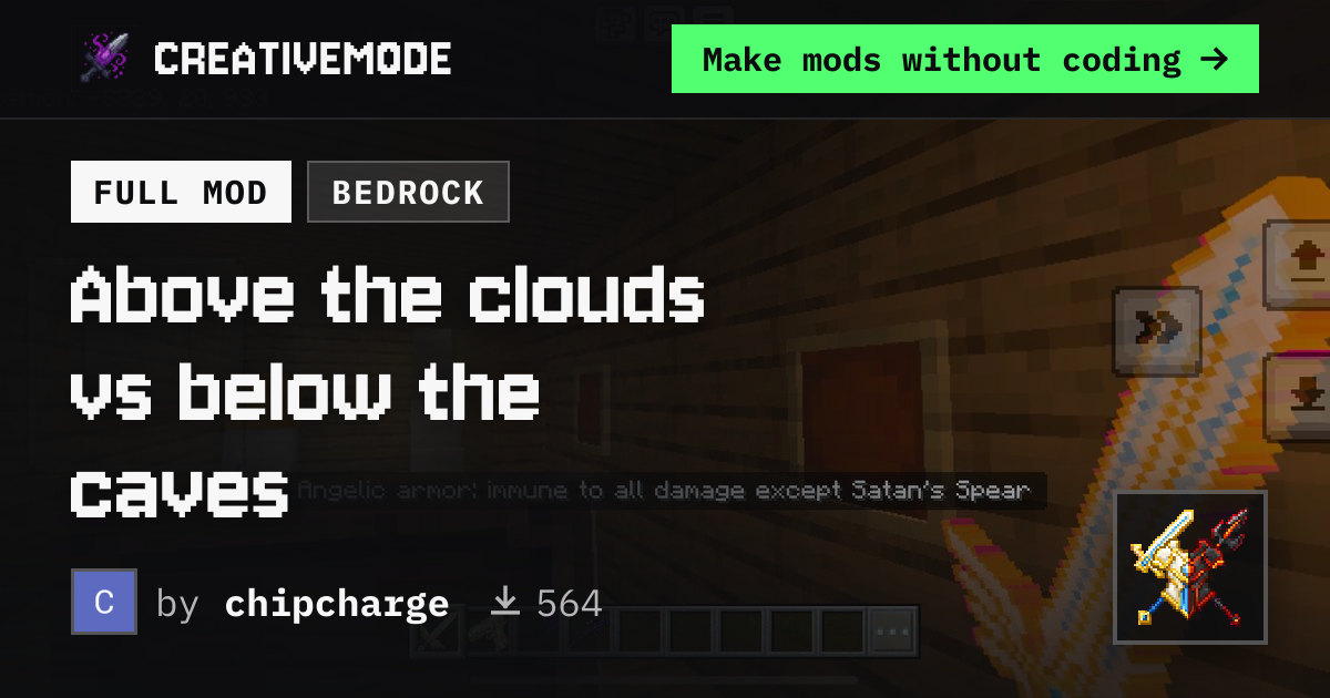 Above the clouds vs below the caves | Free Bedrock Addon | CreativeMode