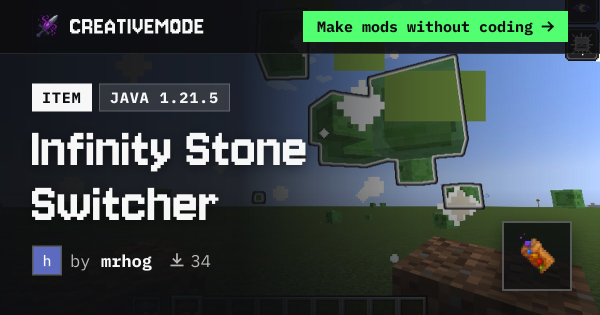 Infinity Stone Switcher | Free Java 1.21.5 Mod | CreativeMode