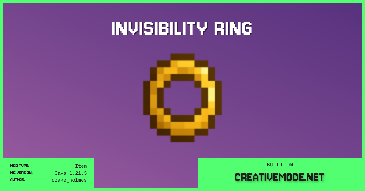 invisibility ring Free Java 1.21.5 Mod CreativeMode