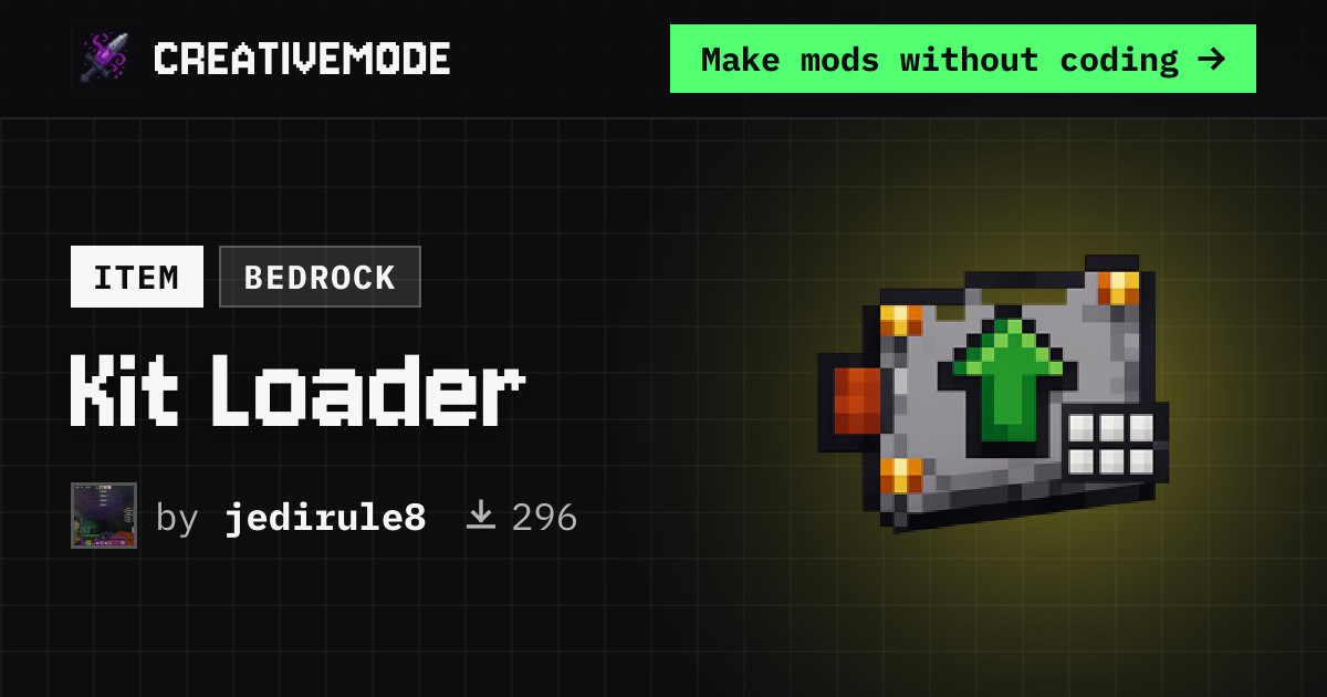 Kit Loader | Free Bedrock Addon | CreativeMode
