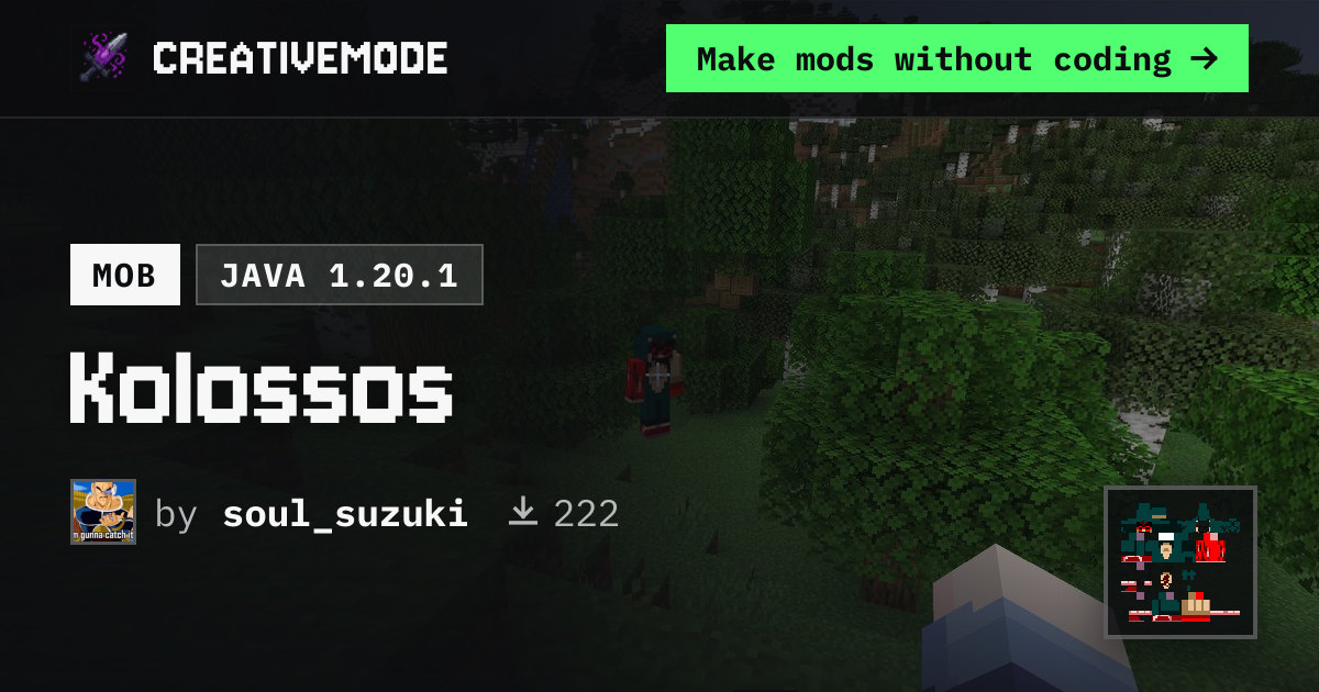 Kolossos | Free Java 1.20.1 Mod | CreativeMode