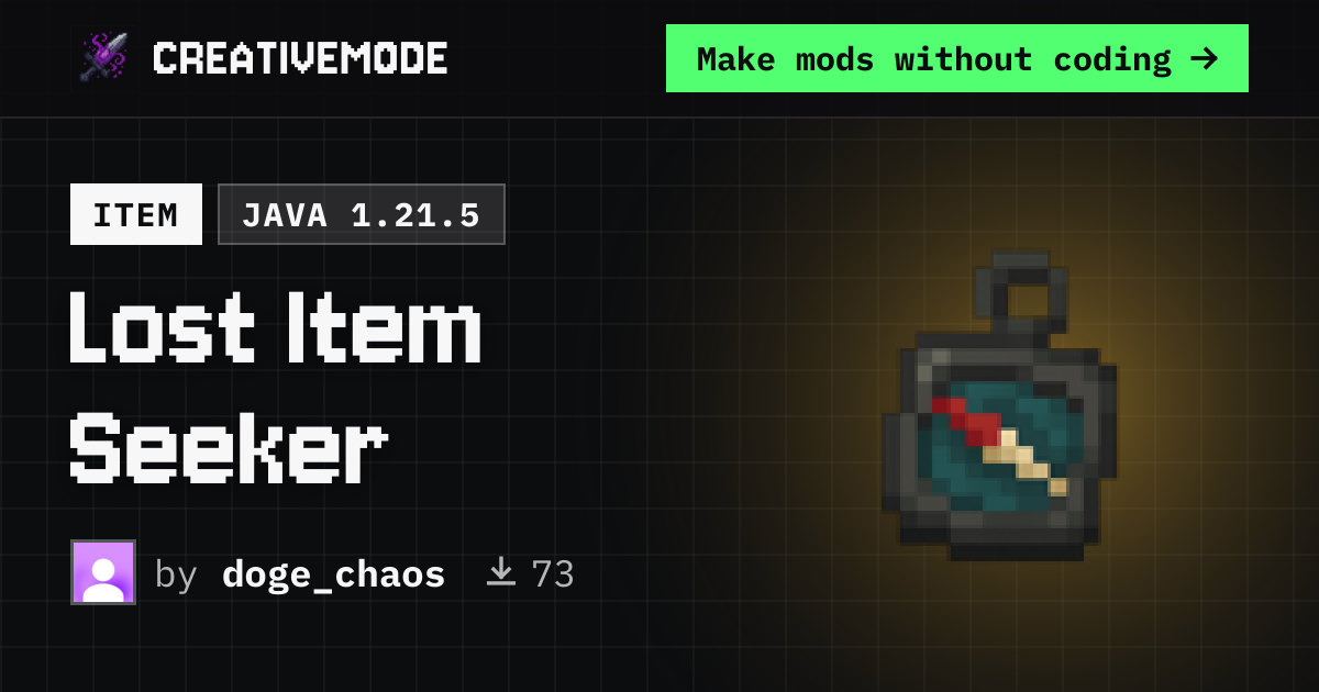 Lost Item Seeker | Free Java 1.21.5 Mod | CreativeMode