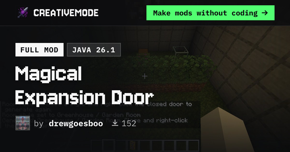 Magical Expansion Door | Free Java 26.1 Mod | CreativeMode