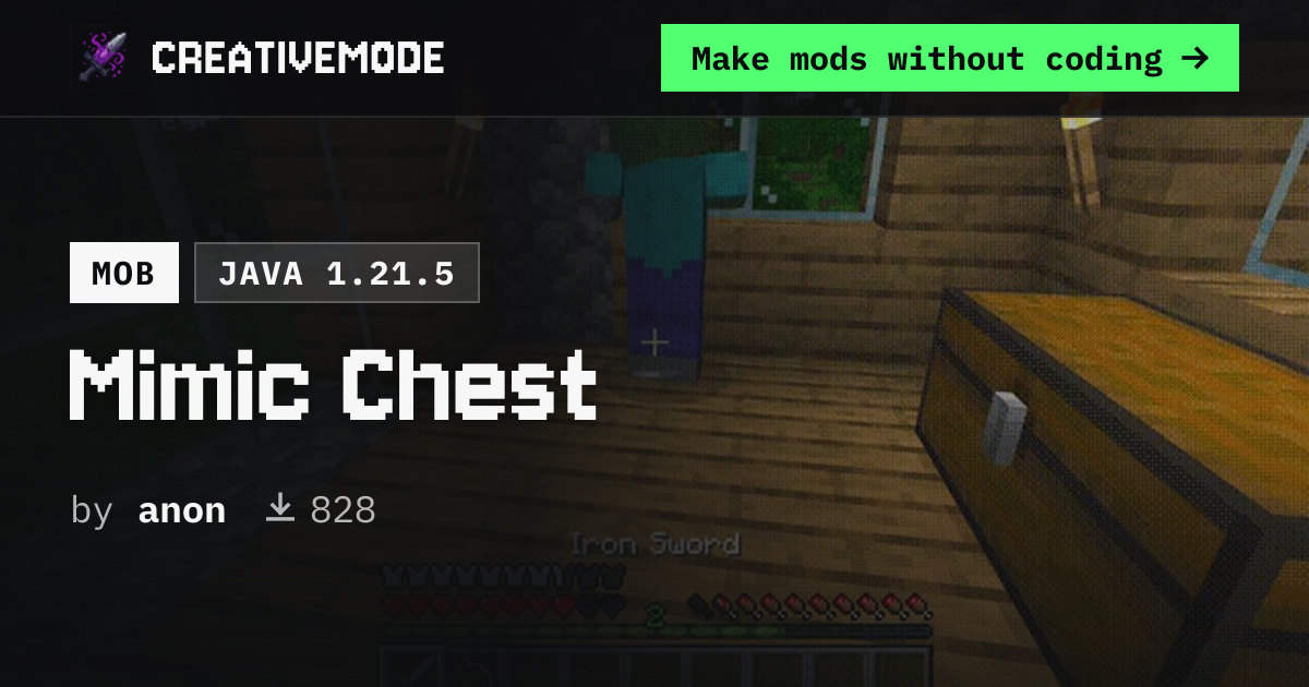 Mimic Chest | Free Java 1.21.5 Mod | CreativeMode