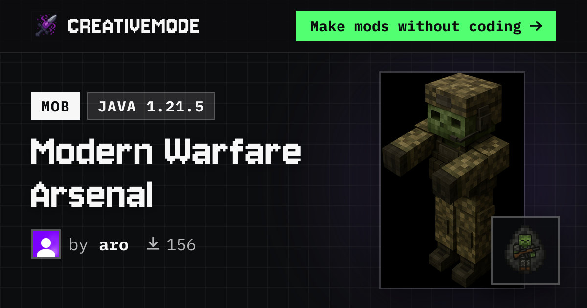 Modern Warfare Arsenal | Free Java 1.21.5 Mod | CreativeMode