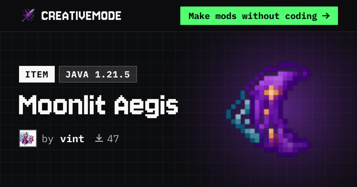Moonlit Aegis | Free Java 1.21.5 Mod | CreativeMode