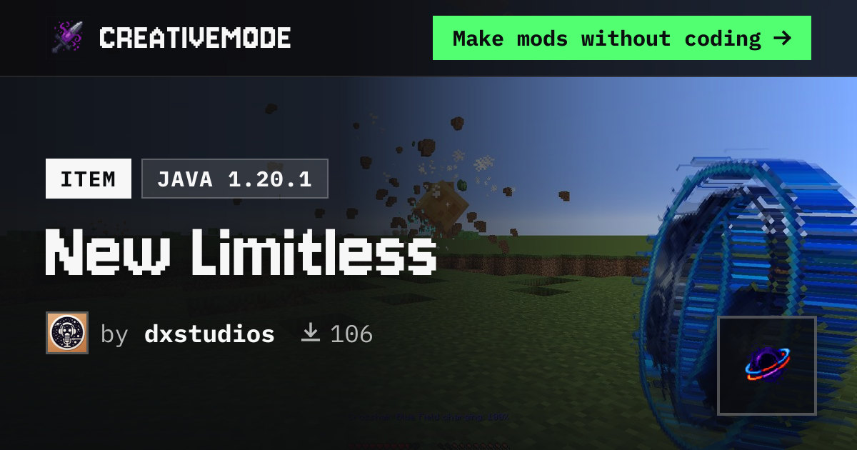 New Limitless | Free Java 1.20.1 Mod | CreativeMode