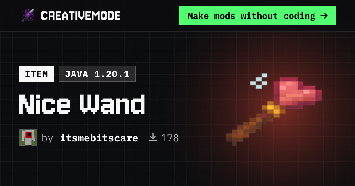 Nice Wand | Free Java 1.20.1 Mod | CreativeMode