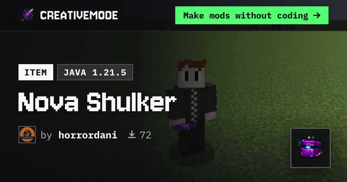 Nova Shulker | Free Java 1.21.5 Mod | CreativeMode