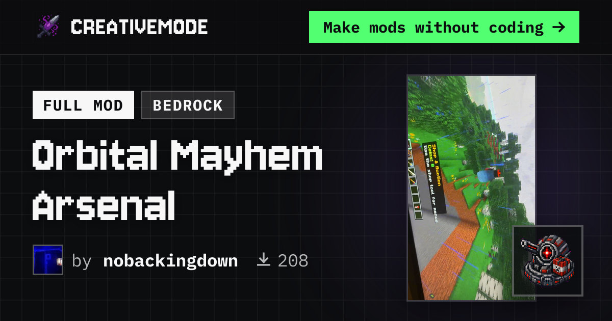 Orbital Mayhem Arsenal | Free Bedrock Addon | CreativeMode