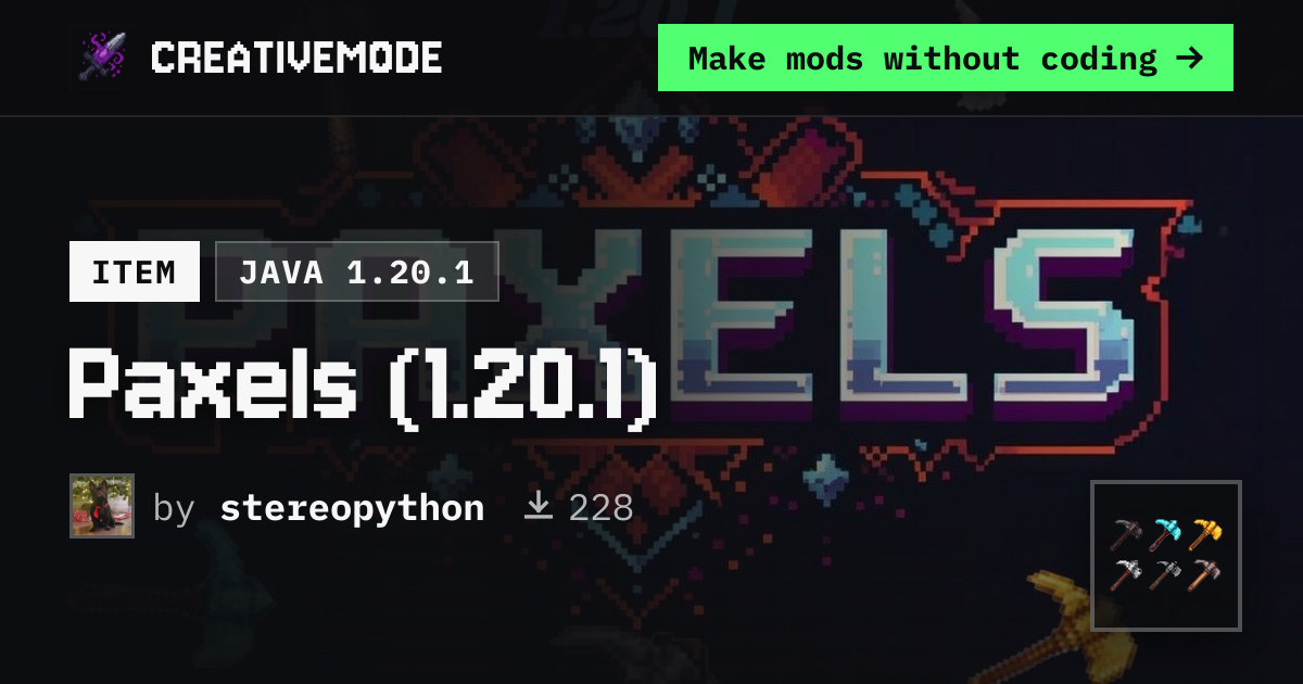 Paxels (1.20.1) | Free Java 1.20.1 Mod | CreativeMode