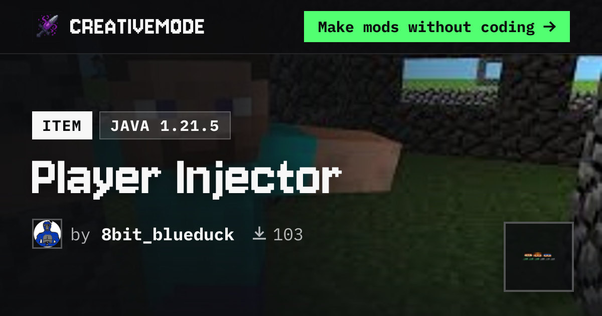 Player Injector | Free Java 1.21.5 Mod | CreativeMode