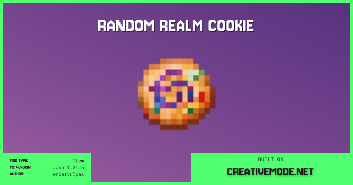 Random Realm Cookie | Free Java 1.21.5 Mod | CreativeMode