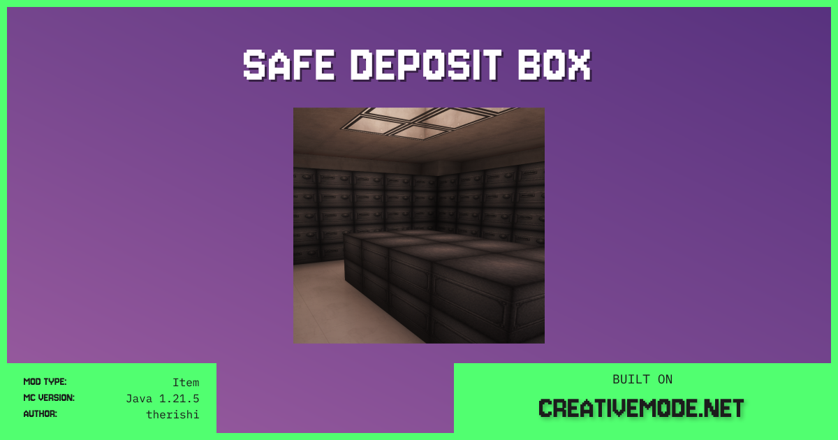 Safe Deposit Box Free Java 1.21.5 Mod CreativeMode