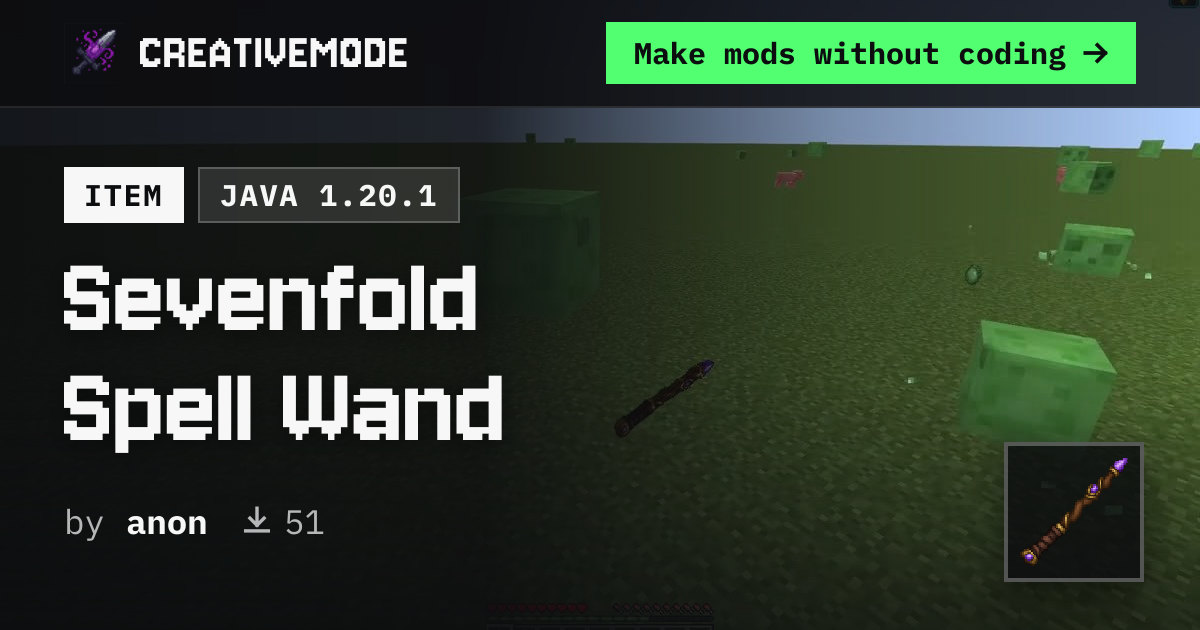 Sevenfold Spell Wand | Free Java 1.20.1 Mod | CreativeMode