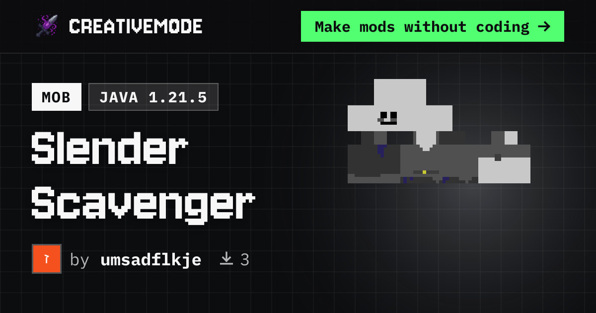 Slender Scavenger | Free Java 1.21.5 Mod | CreativeMode