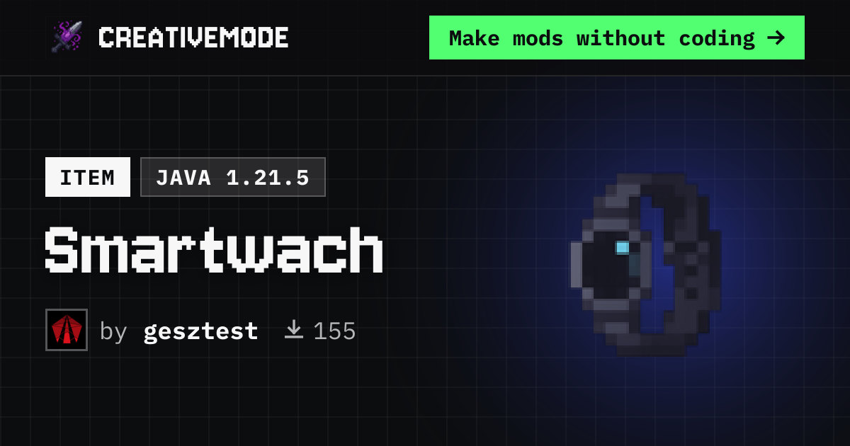 Smartwach | Free Java 1.21.5 Mod | CreativeMode