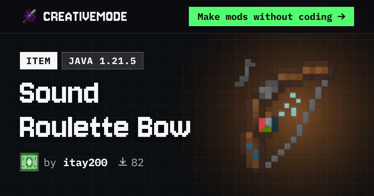 Sound Roulette Bow | Free Java 1.21.5 Mod | CreativeMode
