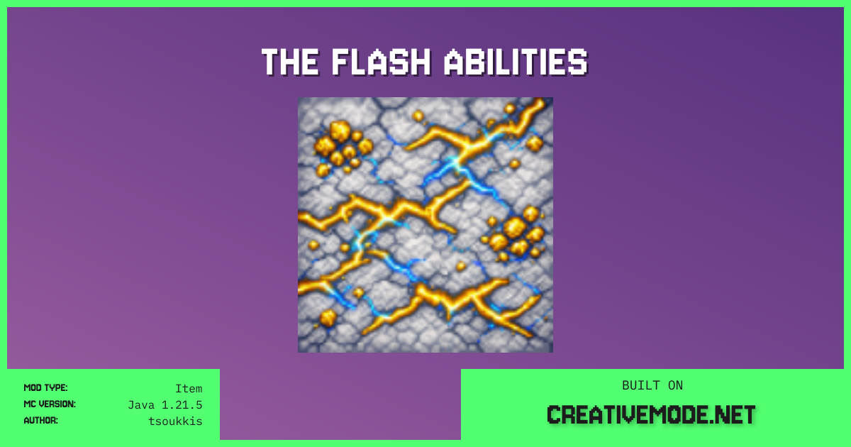 The Flash Abilities | Free Java 1.21.5 Mod | CreativeMode