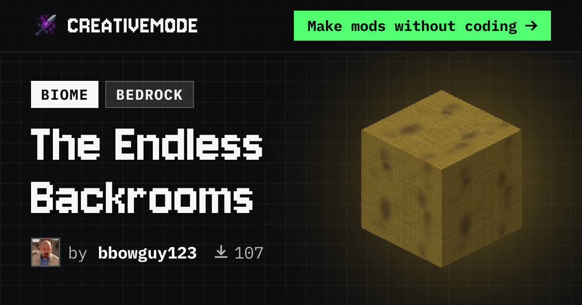The Endless Backrooms | Free Bedrock Addon | CreativeMode