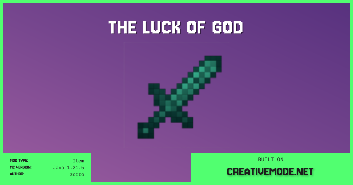 The Luck Of God | Free Java 1.21.5 Mod | CreativeMode