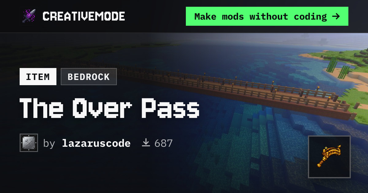 The Over Pass | Free Bedrock Addon | CreativeMode