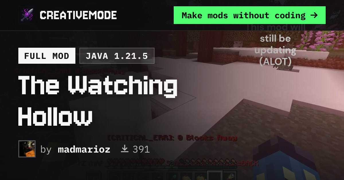 The Watching Hollow | Free Java 1.21.5 Mod | CreativeMode