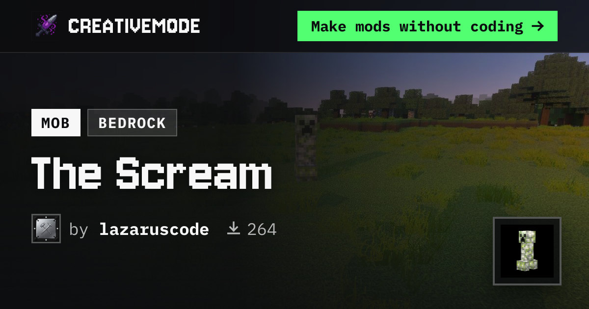 The Scream | Free Bedrock Addon | CreativeMode